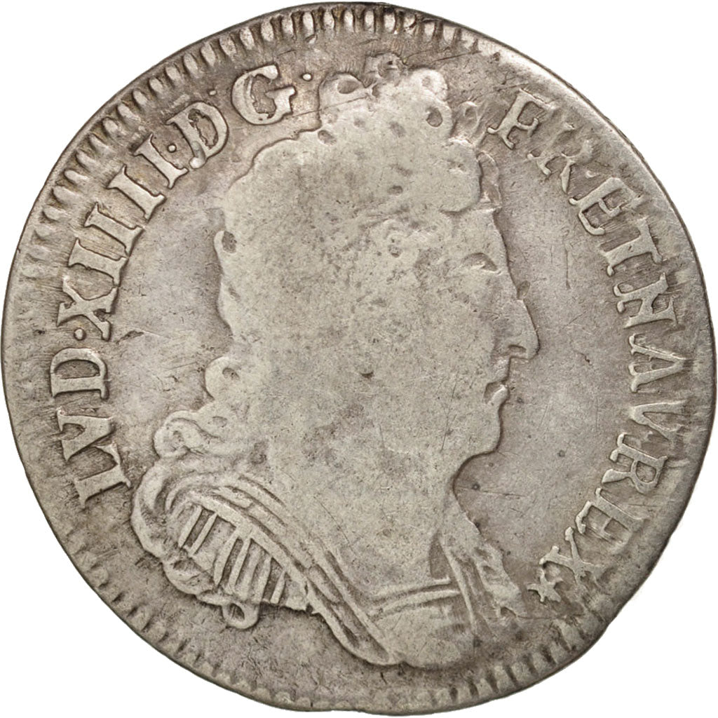France, Louis XIV, 1/10 Écu aux 3 couronnes, 1710, Paris, TB, Argent,Gadoury 125