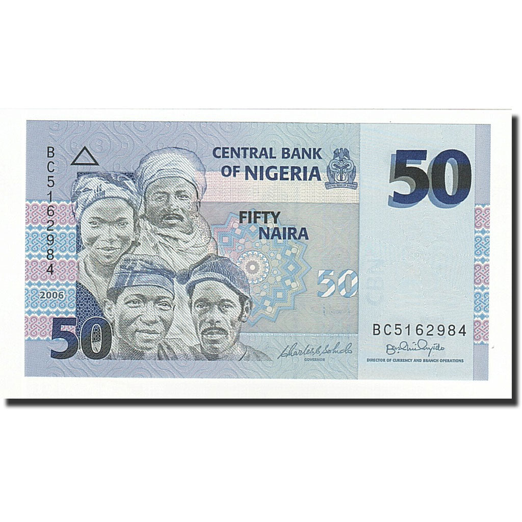 banknote, Nigeria, 50 Naira, 2006, KM:35a, UNC(65-70)
