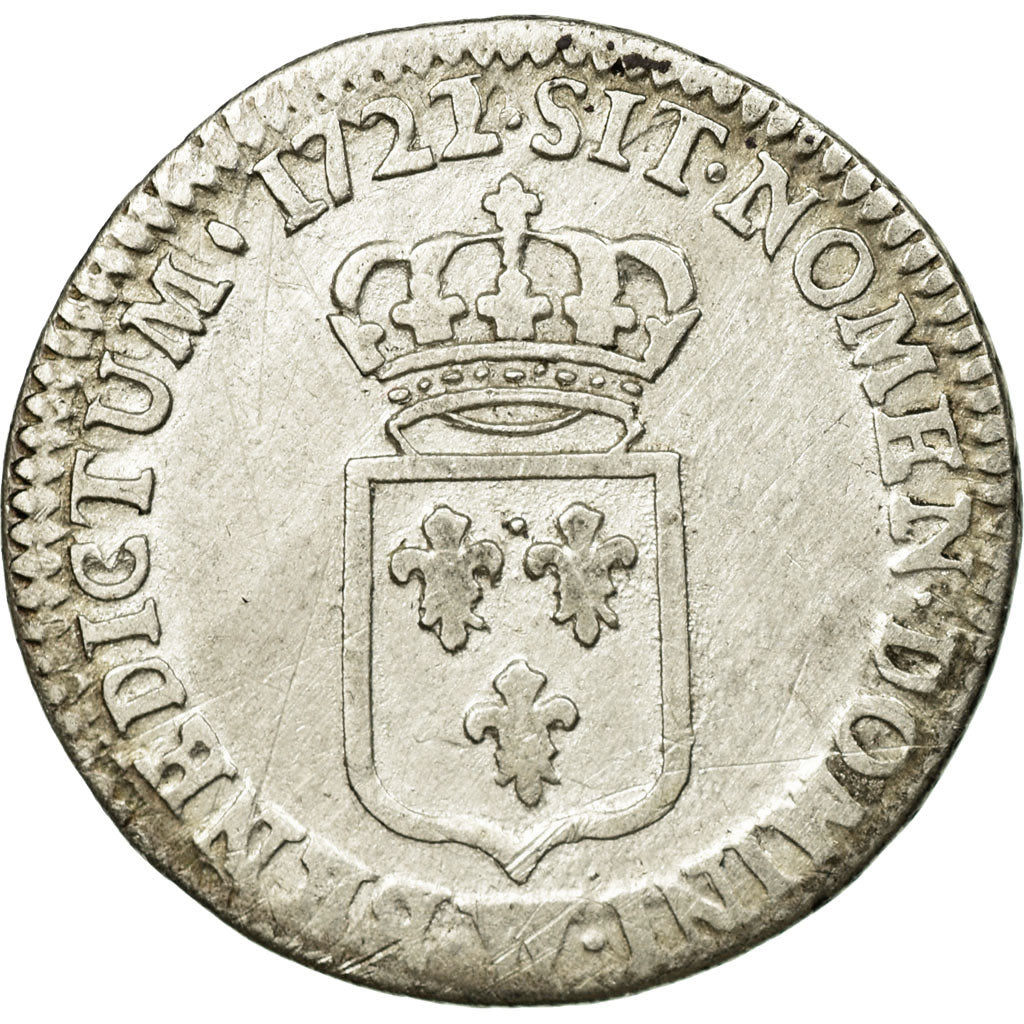 Coin, France, 1/6 Ecu, 1722, Lille, VG(8-10), Silver, Gadoury:297