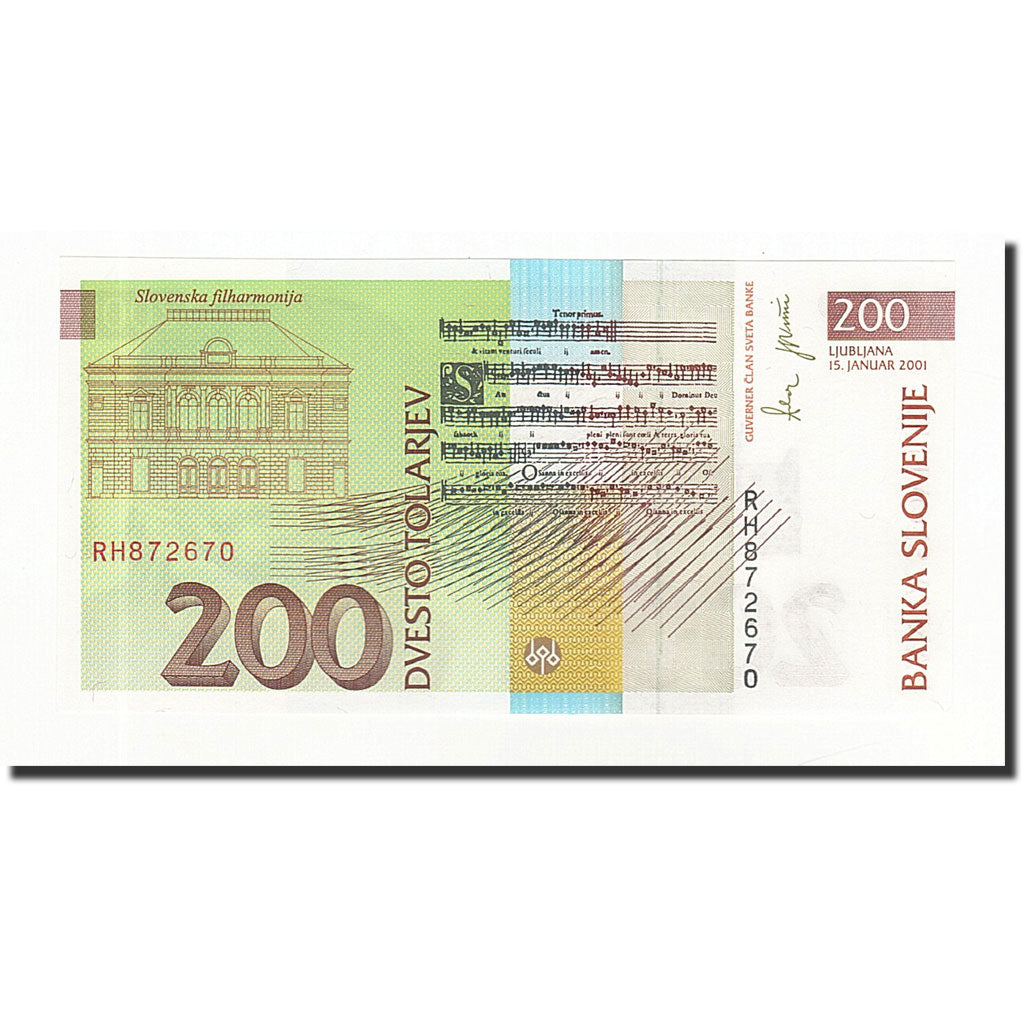 Banknote, Slovenia, 200 Tolarjev, 2001-01-15, KM:15C, UNC(65-70)