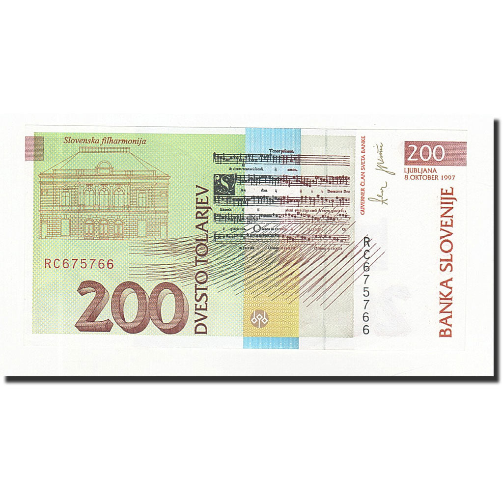 Banknote, Slovenia, 200 Tolarjev, 1997-10-08, KM:15b, UNC(65-70)