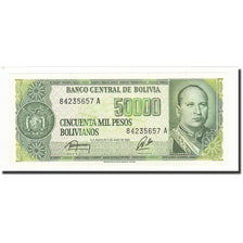 Geldschein, Bolivien, 50,000 Pesos Bolivianos, 1984-06-05, KM:170a, UNZ