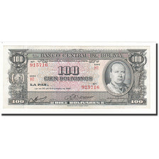 Banknote, Bolivia, 100 Bolivianos, L.1945, KM:147, AU(55-58)