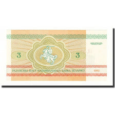 Banconote, Bielorussia, 3 Rublei, 1992, KM:3, FDS