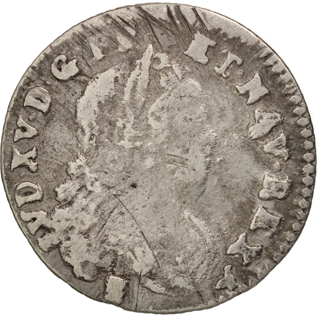 Coin, France, Louis XV, 1/12 Écu ou X-S de France-Navarre, 10 Sols-1/8 Ecu