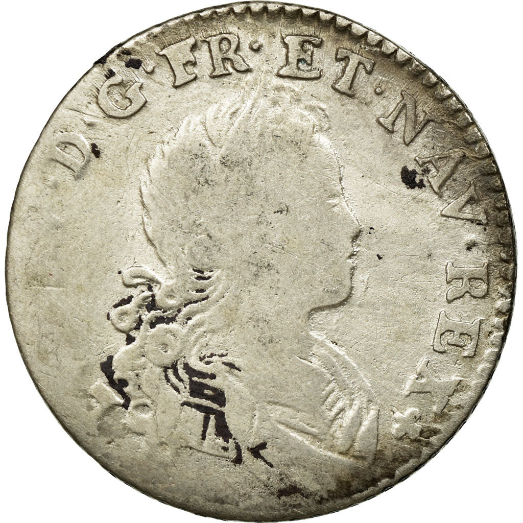 Moneta, Francja, Louis XV, 1/6 Écu (XX – S) de France-Navarre, 20 Sols, 1/6