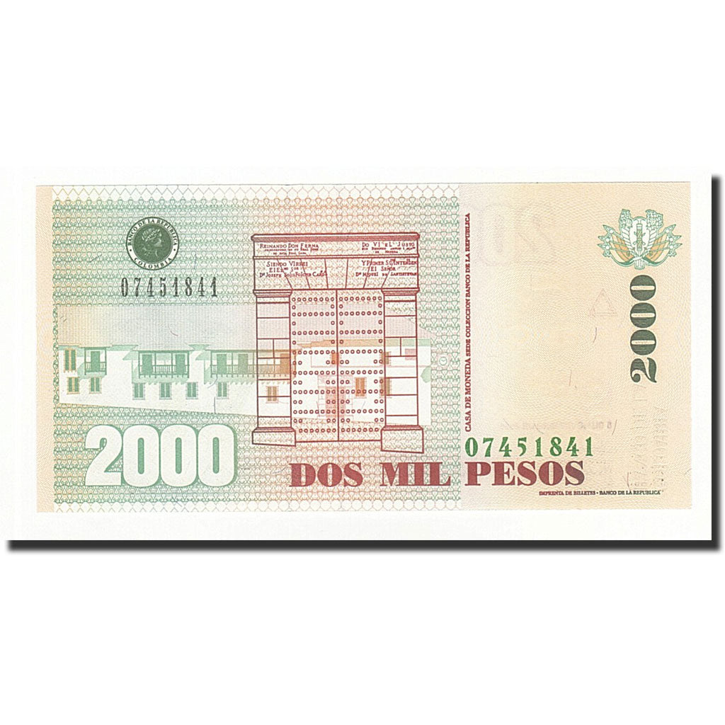 Geldschein, Kolumbien, 2000 Pesos, 2006-11-10, KM:457d, UNZ