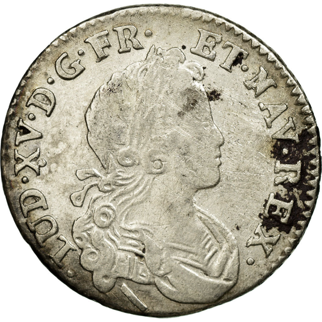 Munten, Frankrijk, Louis XV, 1/6 Écu (XX – S) de France-Navarre, 20 Sols, 1/6