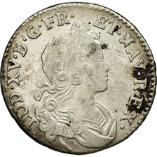 Munten, Frankrijk, Louis XV, 1/6 Écu (XX – S) de France-Navarre, 20 Sols, 1/6