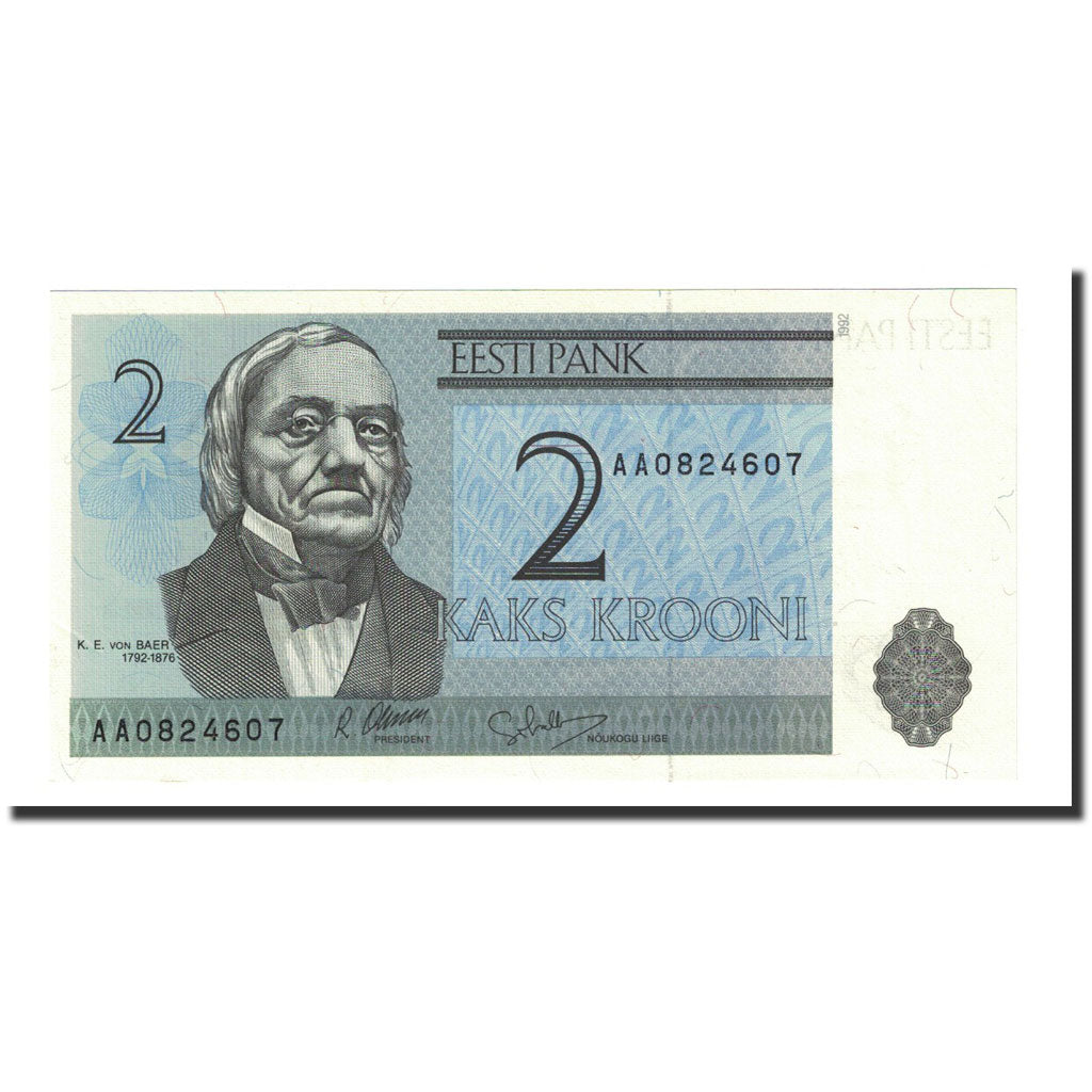 Banknote, Estonia, 2 Krooni, 1992, KM:70a, UNC(65-70)