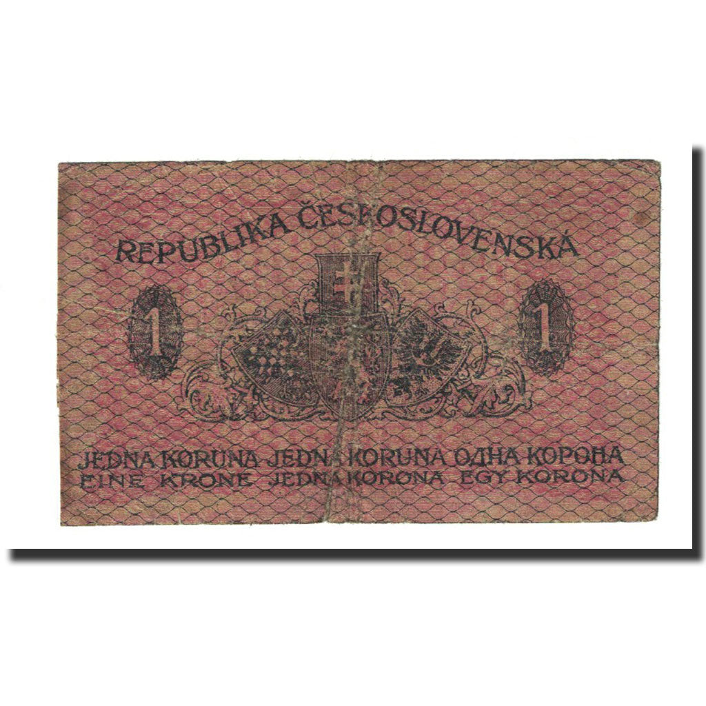 Banknote, Czechoslovakia, 1 Koruna, 1919-04-15, KM:6a, VG(8-10)