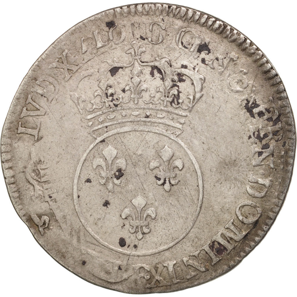 France, Louis XV, 1/4 Ecu Vertugadin, TB, Argent, Gadoury:302