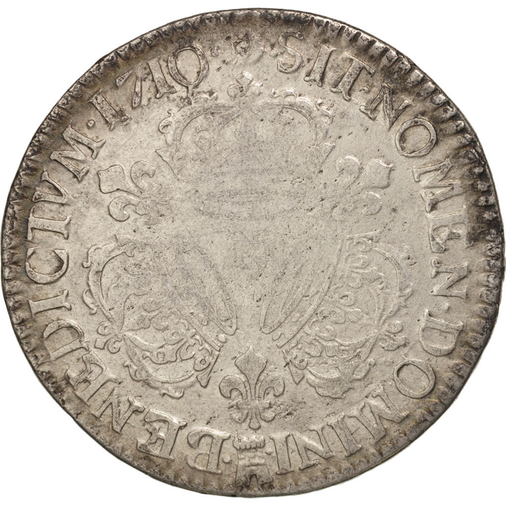 Frankreich, Louis XIV, 1/2 Écu aux 3 couronnes, 1710, Montpellier, KM 382.12