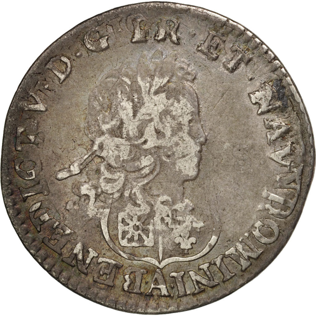France, Louis XV, 1/6 Ecu De France, Paris, VF(20-25), Silver, Gadoury:297