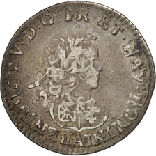 France, Louis XV, 1/6 Ecu De France, Paris, VF(20-25), Silver, Gadoury:297