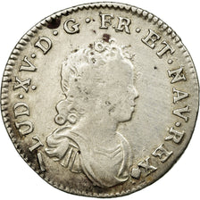 Munten, Frankrijk, Louis XV, 1/10 Écu Vertugadin, 12 Sols, 1/10 ECU, 1718