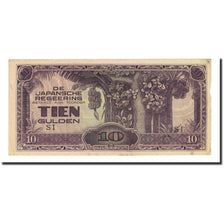 Banconote, INDIE OLANDESI, 10 Gulden, Undated (1942), KM:125c, MB