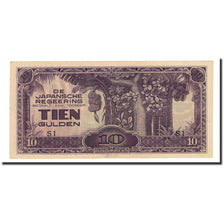 Banknote, Netherlands Indies, 10 Gulden, Undated (1942), KM:125c, AU(55-58)