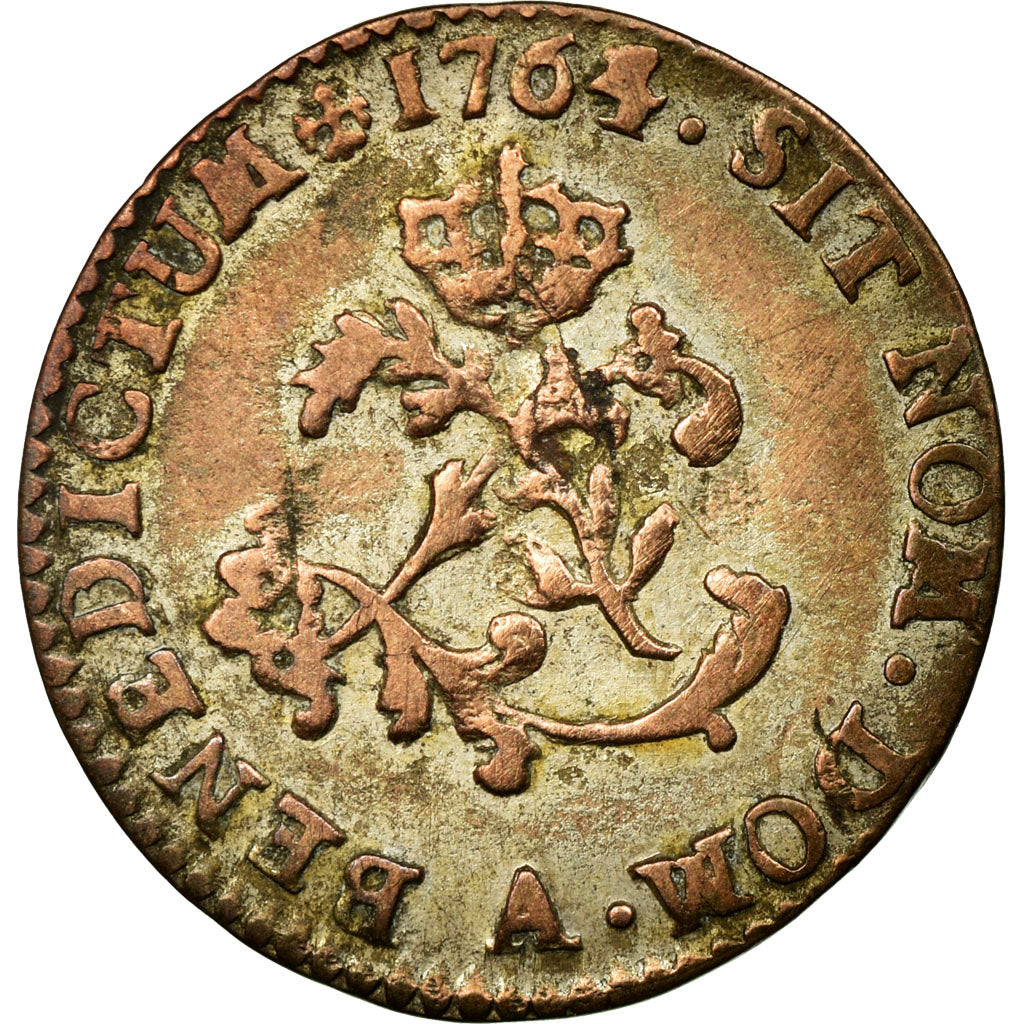 Monnaie, France, Louis XV, Double sol (2 sous) en billon, 2 Sols, 1764, Paris