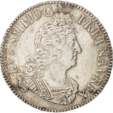 France, Louis XIV, 1/2 Écu aux insignes, 1702, Amiens, EF(40-45), KM 325.20