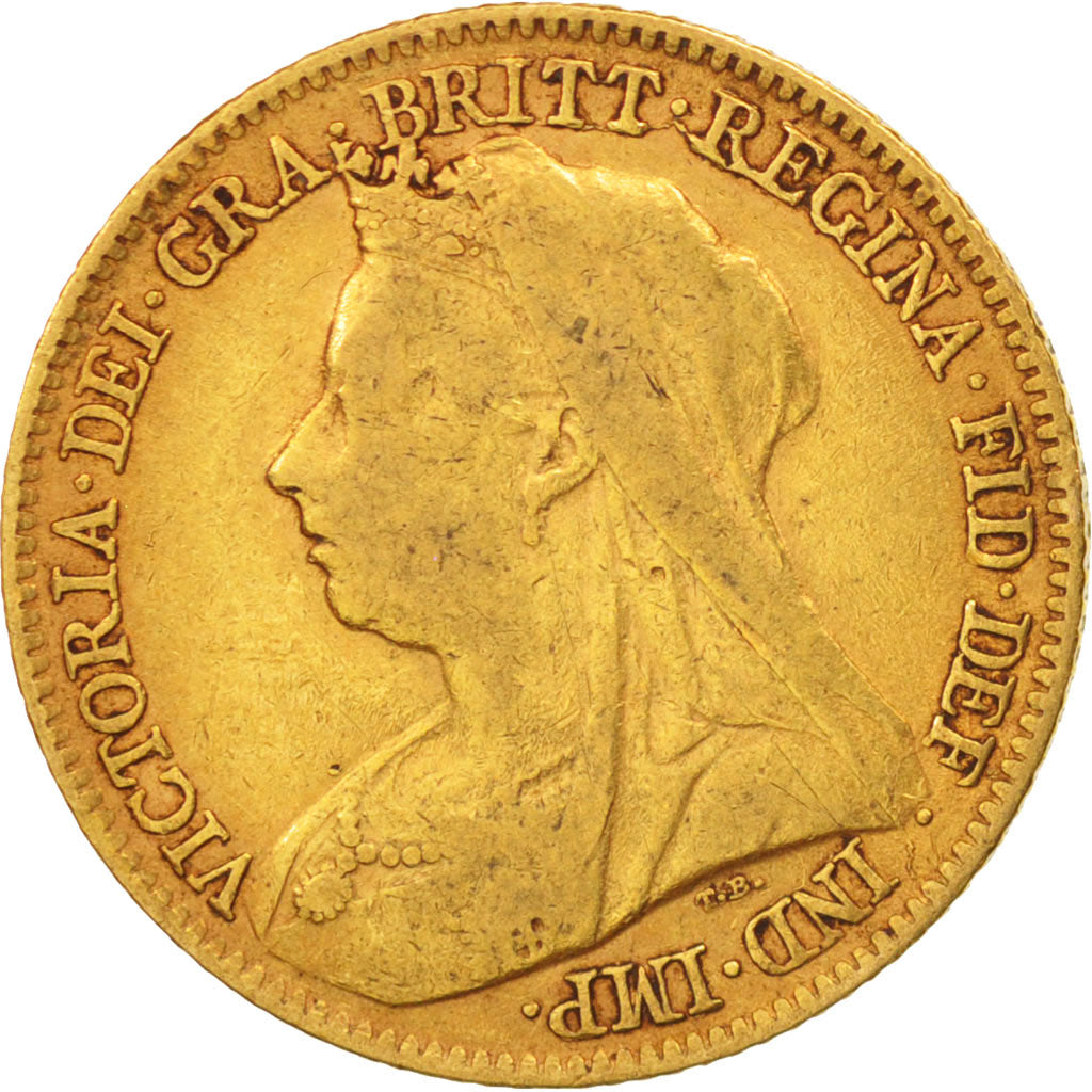 Great Britain, Victoria, 1/2 Sovereign, 1898, VF(30-35), Gold, KM:784