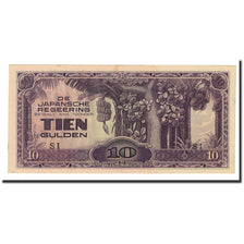 Banknote, Netherlands Indies, 10 Gulden, Undated (1942), KM:125c, AU(50-53)