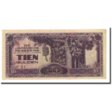Banknote, Netherlands Indies, 10 Gulden, Undated (1942), KM:125c, AU(50-53)