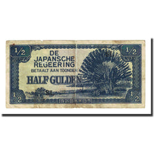 Billet, Netherlands Indies, 1/2 Gulden, Undated (1942), KM:122b, TB