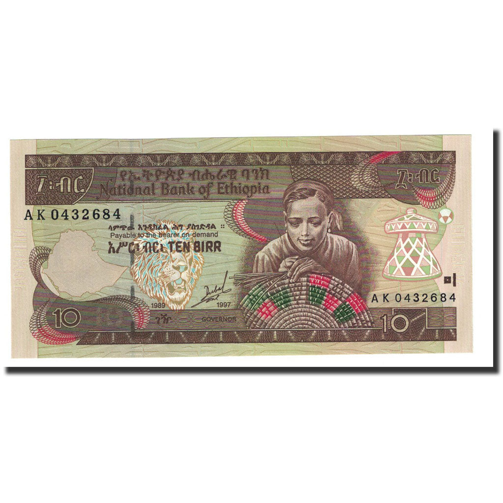 Banconote, Etiopia, 10 Birr, 1997, KM:48a, SPL