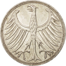GERMANY - FEDERAL REPUBLIC, 5 Mark, 1973, Stuttgart, AU(55-58), Silver, KM:112.1