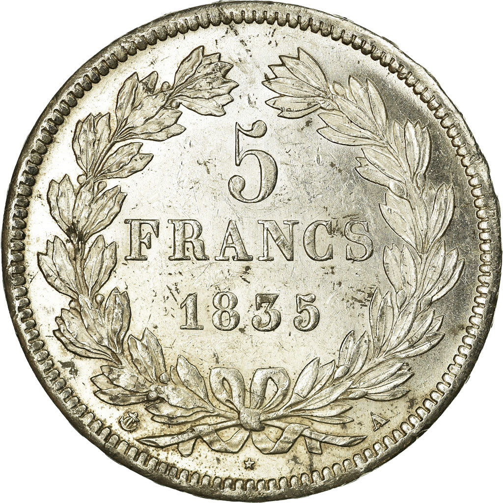 Coin, France, Louis-Philippe, 5 Francs, 1835, Paris, MS(60-62), Silver