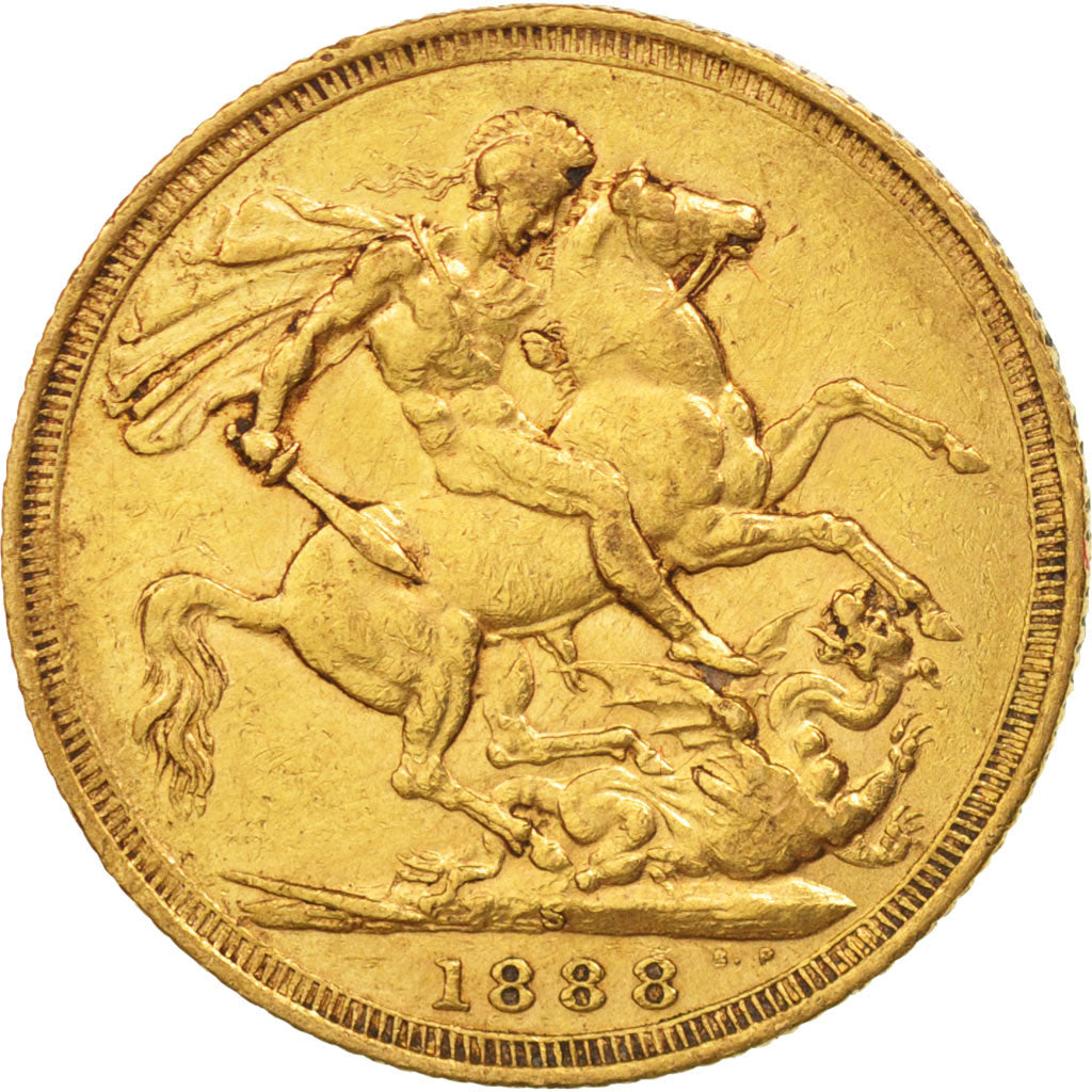Australia, Victoria, Sovereign, 1888, Sydney, EF(40-45), Gold, KM:10