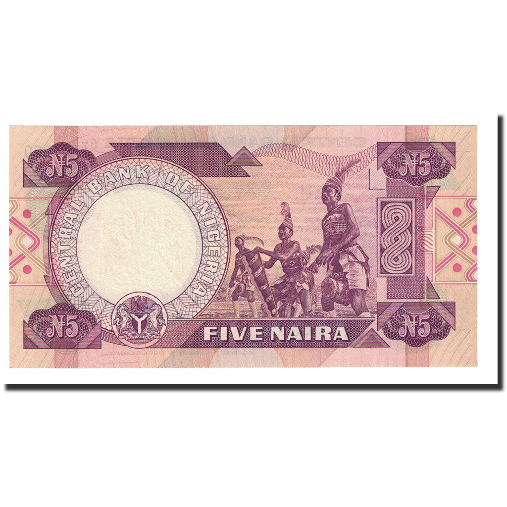 Banknote, Nigeria, 5 Naira, UNDATED (1984), KM:24c, UNC(65-70)