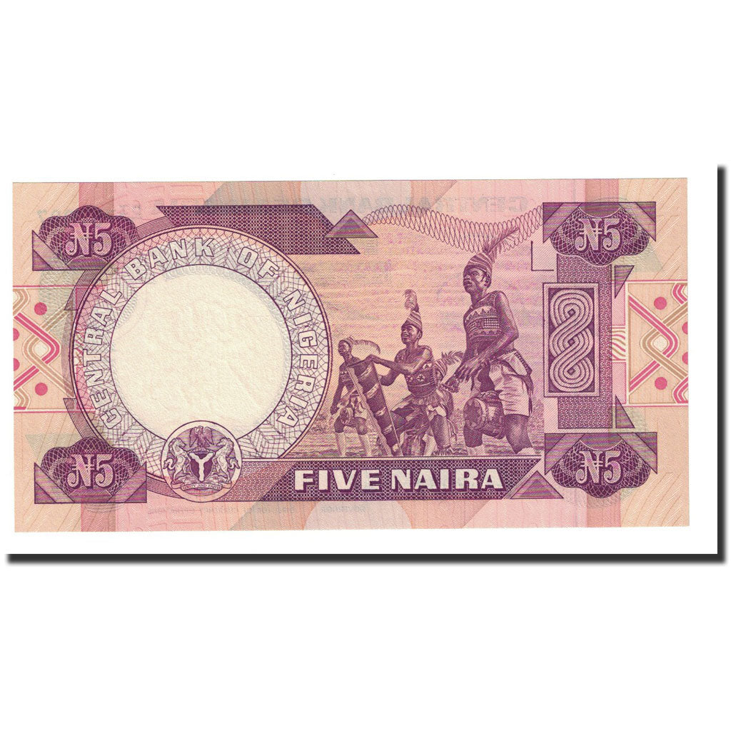 Banknote, Nigeria, 5 Naira, UNDATED (1984), KM:24c, UNC(65-70)