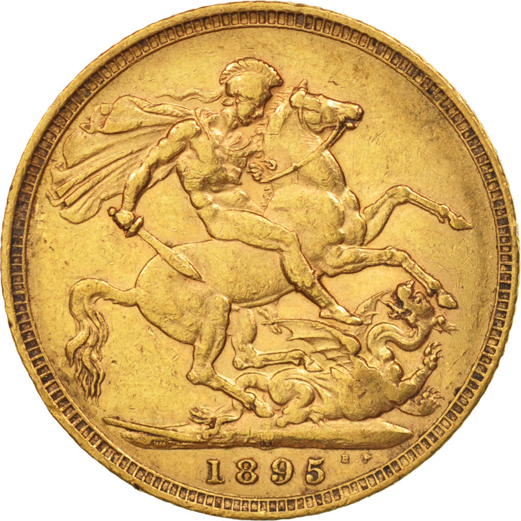 Australia, Victoria, Sovereign, 1895, Melbourne, EF(40-45), Gold, KM:13