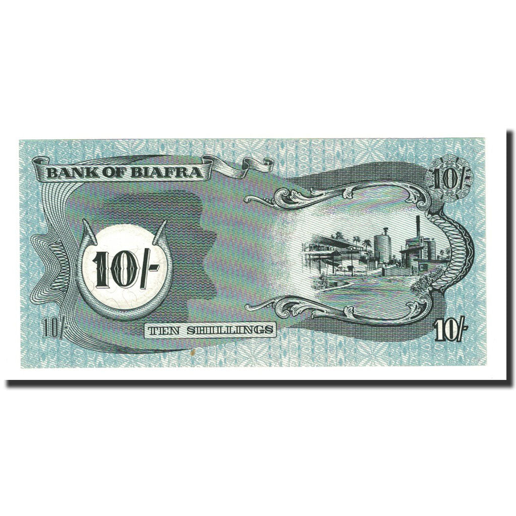 Banknote, Biafra, 10 Shillings, undated (1968-69), KM:4, UNC(65-70)