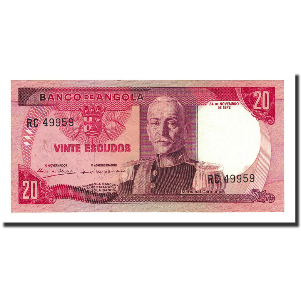 Banknote, Angola, 20 Escudos, 1972-11-24, KM:99, UNC(65-70)