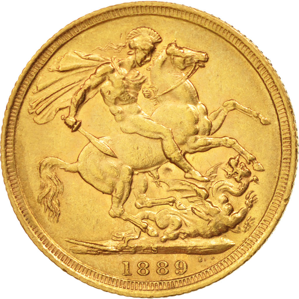 Australia, Victoria, Sovereign, 1889, Sydney, BB, Oro, KM:10