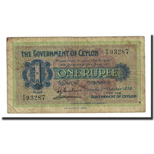 Banconote, Ceylon, 1 Rupee, KM:16c, 1939-10-02, FDS