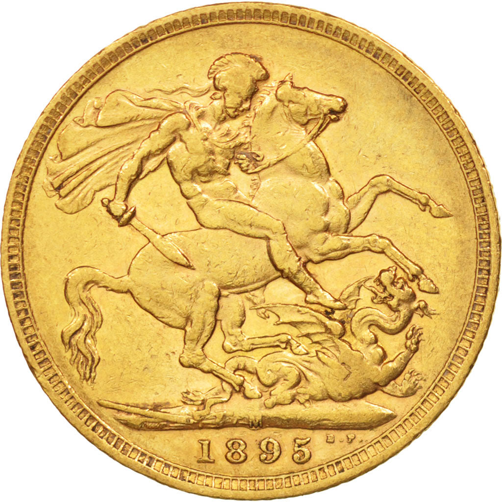 Australia, Victoria, Sovereign, 1895, Melbourne, EF(40-45), Gold, KM:13