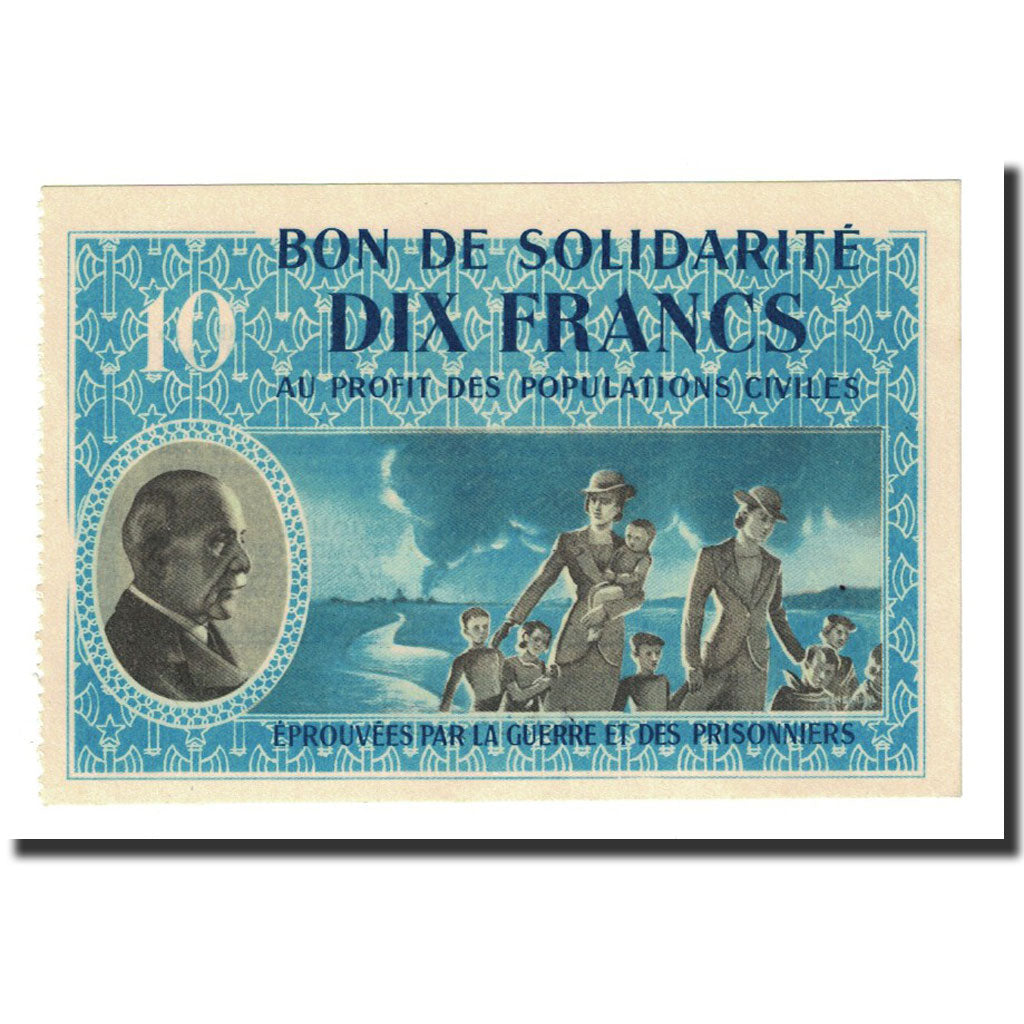10 Francs, Undated, Francia, UNC, Secours National