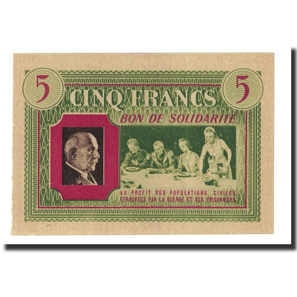 Francja, Comité National, 5 Francs, Undated, UNC(65-70)