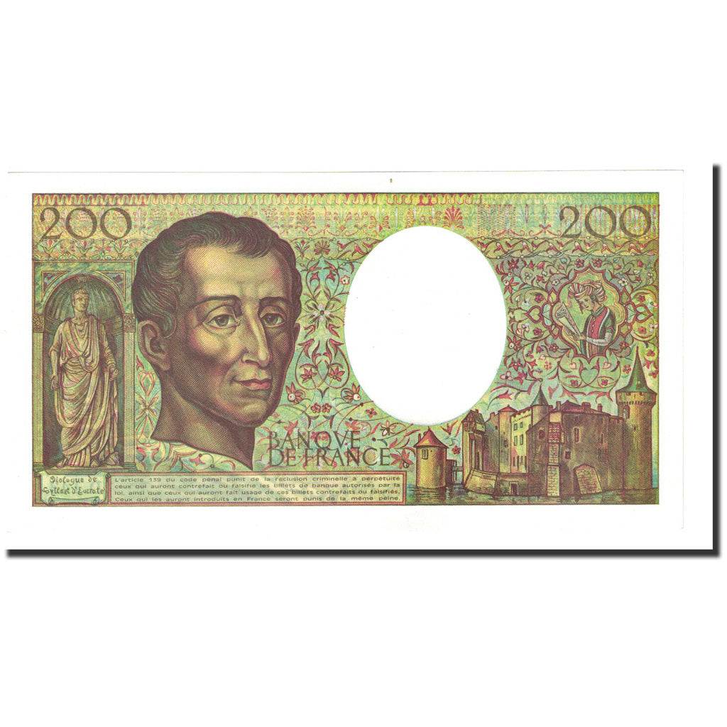 France, 200 Francs, 1992, UNC(64), Fayette:70.12c, KM:155e