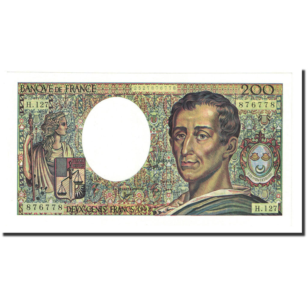 Frankreich, 200 Francs, 1992, UNZ, Fayette:70.12c, KM:155e