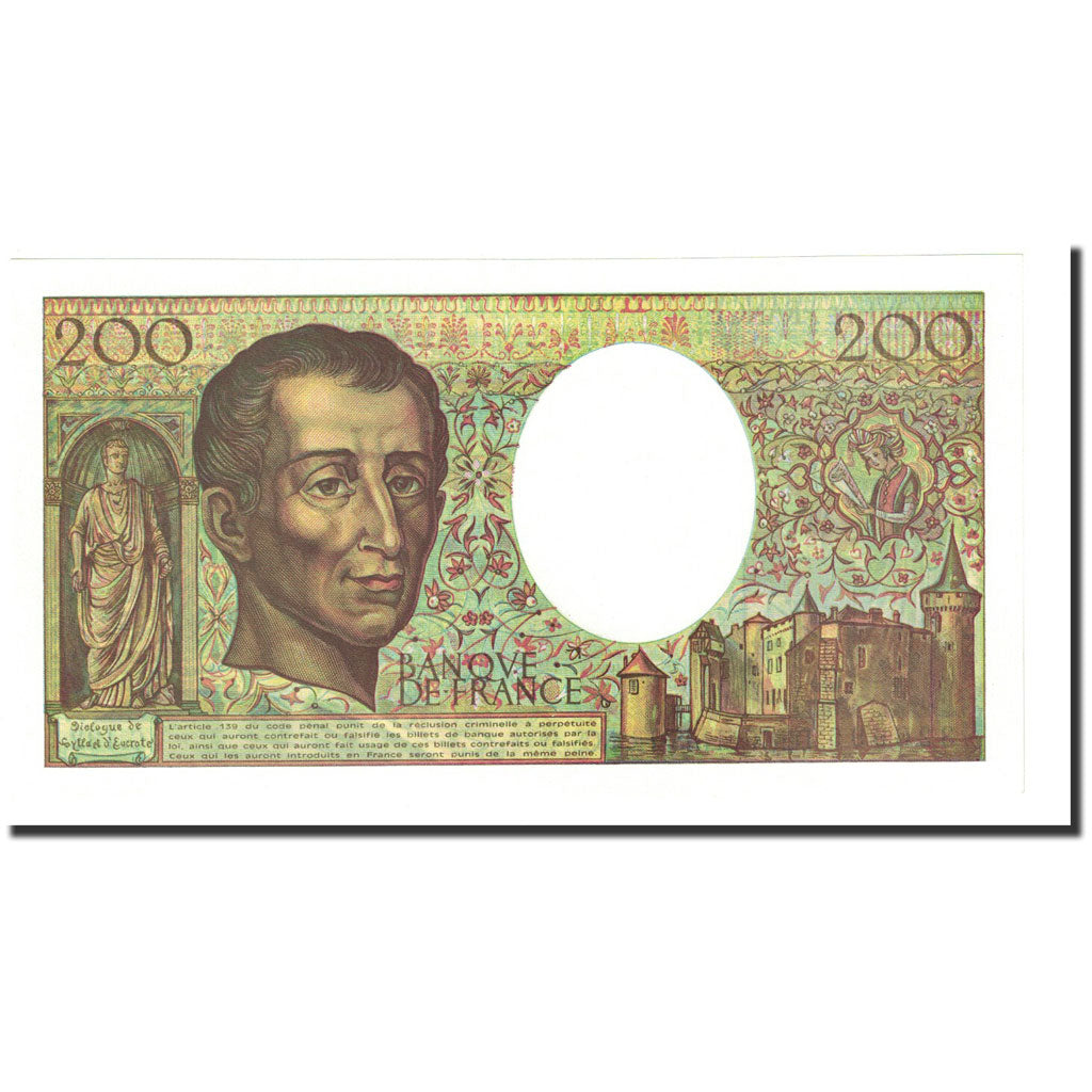 Francia, 200 Francs, 1992, FDS, Fayette:70.12c, KM:155e