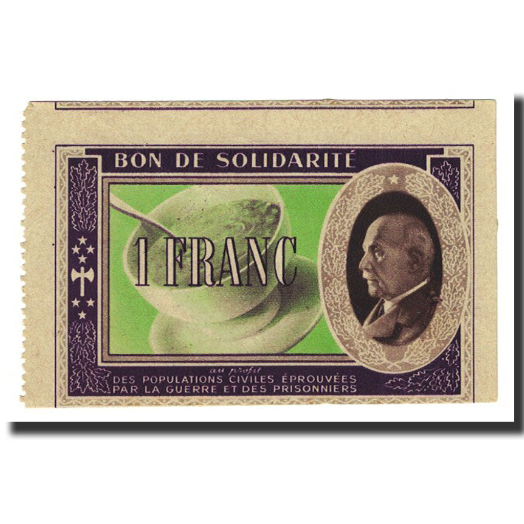 1 Franc, Undated, France, UNC(65-70), Secours National
