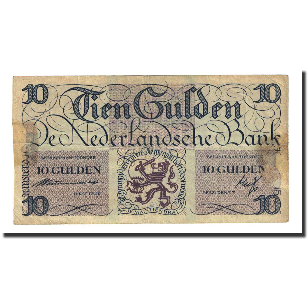 Banknote, Netherlands, 10 Gulden, 1945-05-07, KM:74, VF(20-25)