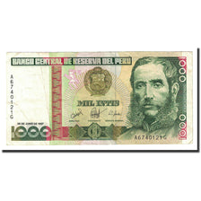 Banknote, Peru, 1000 Intis, 1987-06-26, KM:136b, AU(50-53)