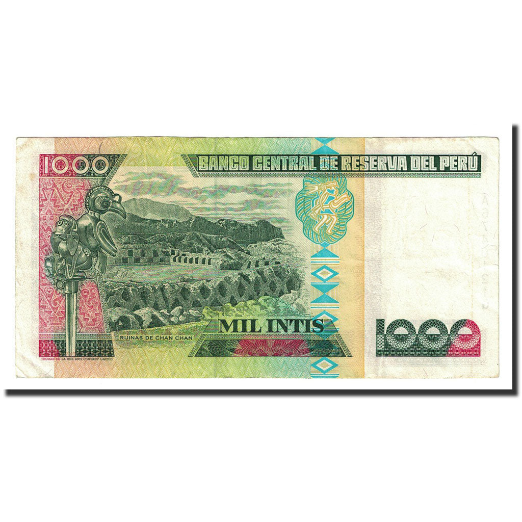 Banknote, Peru, 1000 Intis, 1987-06-26, KM:136b, AU(50-53)