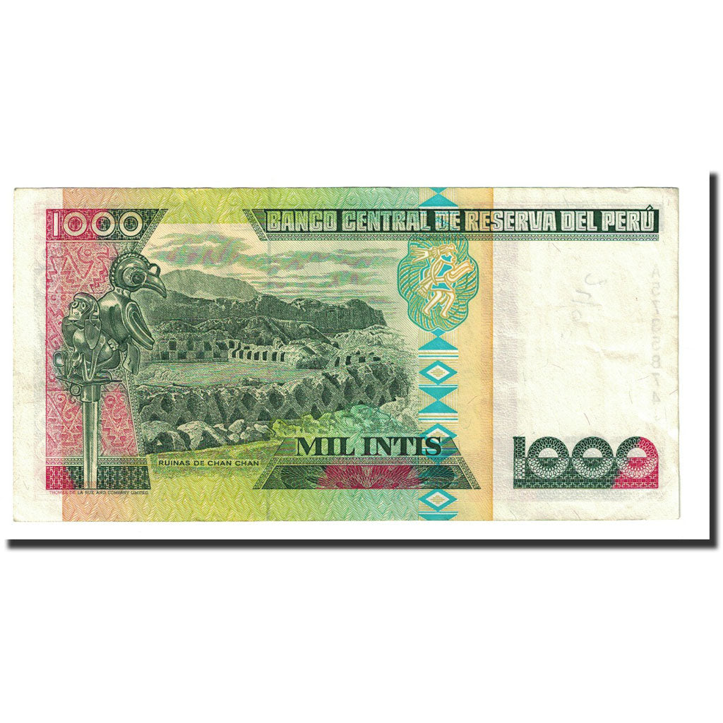 Banknote, Peru, 1000 Intis, 1987-06-26, KM:136b, VF(20-25)